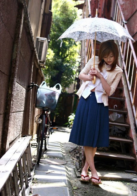 Japanese teen Ray Ito exposes herself in public before going nude at home