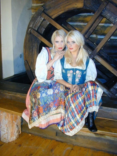 Lustful Swedish Sisters strip and show their incredible natural bodies