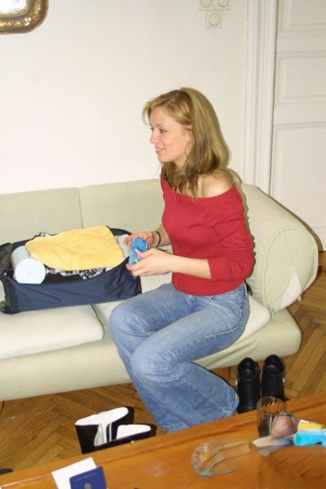 Slender blonde Sylvia with small natural tits boned in fishnets by senior perv