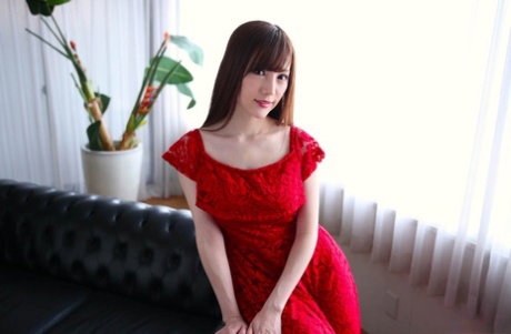 Sexy Asian girl Mika Sumire shows her breasts and gets rammed on a bed