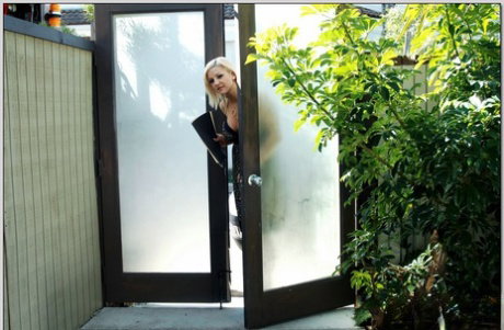 Blonde wife with big tits Cali Cassidy fucking hardcore in the office