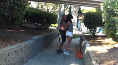 American brunette chick Tiffany Brookes gets rammed so hard in public