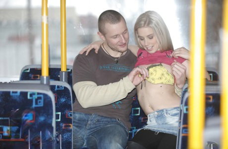 Lusty blonde gets caught on a voyeur video sucking and fucking a hard prick