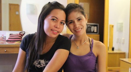 Bisexual Filipina girls have a POV threesome with a sex tourist