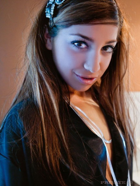 Beautiful teen Carla Cruz rides reverse cowgirl & gets DP & cum bath in 3some