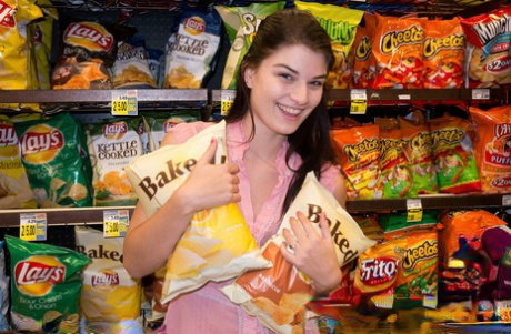 Amateur babe Alyson Grey gets naughty in public on a trip to the grocery store