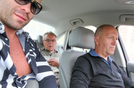 Czech teen Yvette gets fucked by an old stranger in the middle of the road