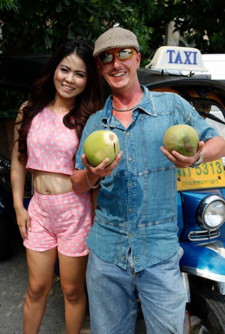 Another pretty Thai teen slut Meena makes contact with Caucasian tourist