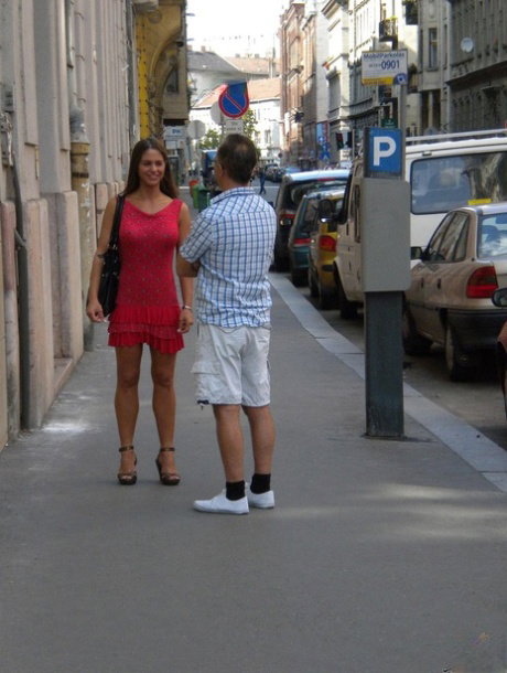 Beautiful European babe in fishnet stockings Cathy Heaven gets fucked
