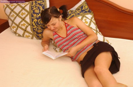 Barely legal girl Rita loses her virginity while sporting pigtails