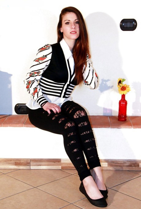 Young babe Bianca showing off her pretty painted toenails