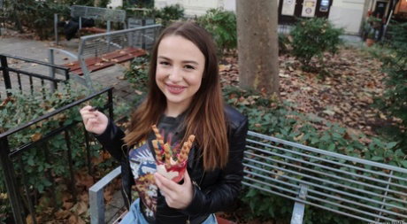 PAWG Kylie Green gets spit roasted and jizzed by strangers she just met