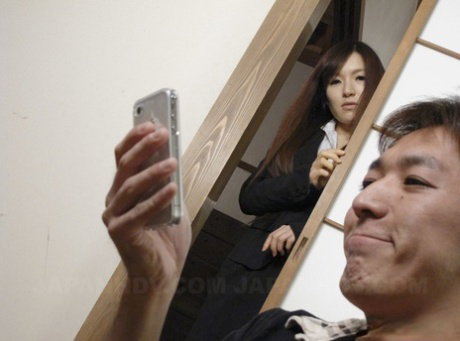 Asian honey Hitomi Tsukishiro exposes her skinny body and gets fucked hardcore