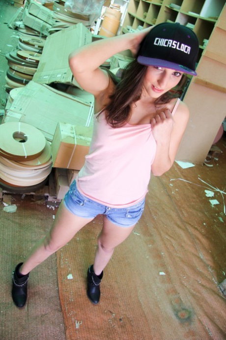 Hot Spanish chick Jimena Lago gets hardcore fuck & gooey facial in a warehouse