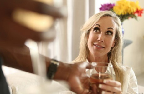 Super horny MILF Brandi Love gets a deep BBC dicking from the noisy neighbor