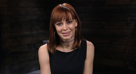 Redheaded slut Alexa Nova gets her holes toyed to orgasm in a hot BDSM scene