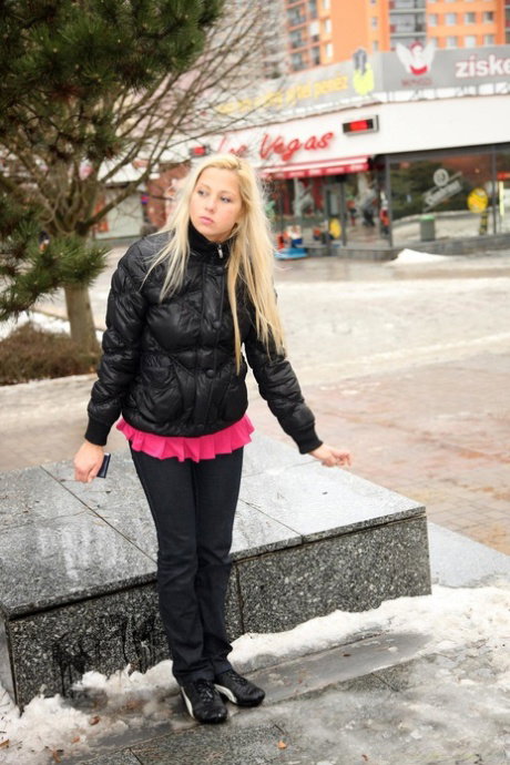 Blonde teen goes home with a guy for sex after buying him a cupcake