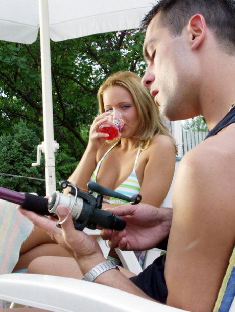 Sweet amateur teen Tiffany gives a nice BJ before getting banged on a terrace