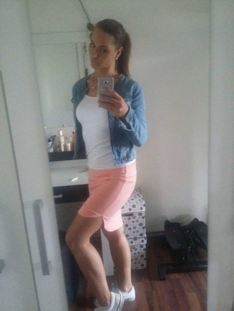 Cute European amateur Naomi exposes her hot body and gets rammed in POV sex
