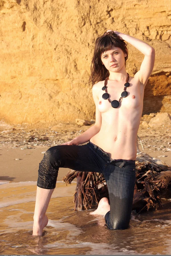 Domai starring Lusi A Hot Pics  - Beach, Wet, Teen, Petite, Jeans, Skinny, Beautiful, Outdoor, Cute, Babe  - Photo 7