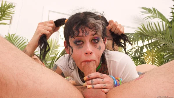 Evil Angel CC Doll, Nade Nasty  - Tattoo, Cumshot, Amateur, Skinny, Petite, Deepthroat, Jeans, Tiny Tits, Pigtails, Reality  - Photo 14