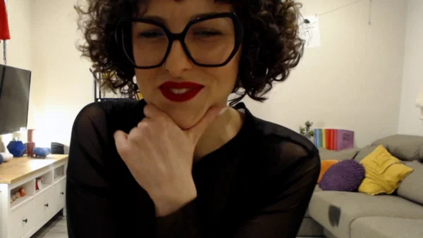 Ersties Nina A  - Amateur, Glasses, Curly, Short Hair, Dildo, Big Tits, PAWG, Ass, Brunette, Babe  - Photo 1
