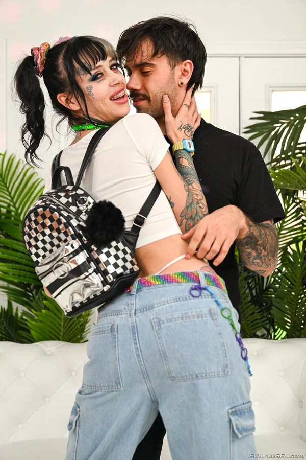 Evil Angel CC Doll, Nade Nasty  - Tattoo, Cumshot, Amateur, Skinny, Petite, Deepthroat, Jeans, Tiny Tits, Pigtails, Reality  - Photo 10